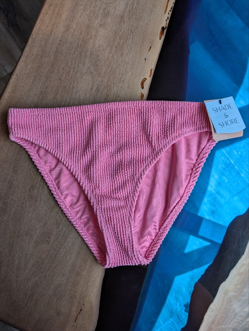 Shade and Shore Crinkle Bikini Bottom SzM